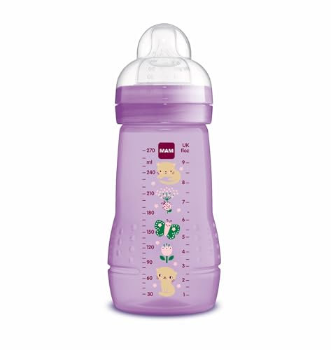 Istruzioni in Lingua Straniera - Mam Baby Bottle a132 - Biberon Easy Active con Tettarella in Silicone Skinsofttm Ultra Morbido, per Bambini a Partire da 2 Mesi, Rosa, Sterilizzabile, 270 Ml