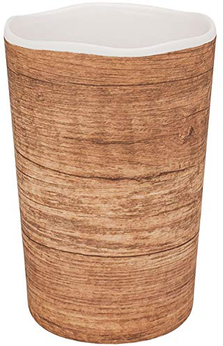 alles-meine.de GmbH 4 Stück Trinkbecher/Becher/Trinkglas - Holz & Holzoptik - 310 ml - BPA frei - Melamin - auch als Zahnputzbecher/Malbecher/Eisbecher/Joghurtbecher ..