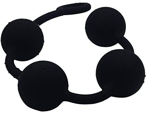 Silikon Anal Kette mit 4 Kugeln(Ø 40 mm), Silikon Analkugeln Anus Masturbator Analdusche Silikon Anal Sex Spielzeug für Männer und Frauen (M)