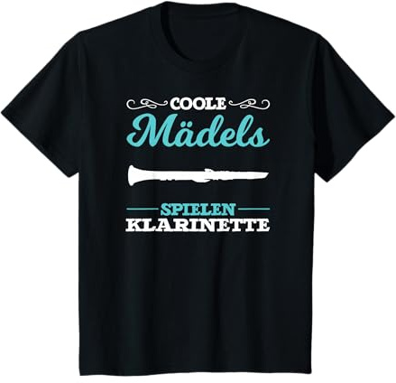 witziger Spruch Coole Mädels spielen Klarinette T-Shirt