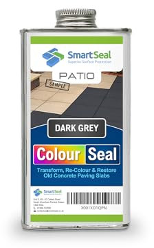 Patio ColourSeal - Colour & Restore Old Concrete Paving Slabs, Durable Paint & Sealer - Easy to Apply, Protective Concrete Sealer (Dark Grey - 150 ml sample)