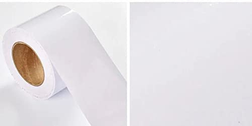 Guest Ruyunlai Papel pintado impermeable con borde de pared extraíble patrón autoadhesivo cocina baño adhesivo adhesivo pared frontera adhesivo Perla blanca 8cm X 500cm