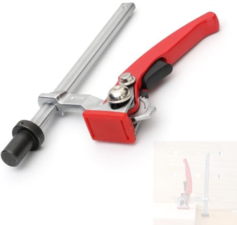 Mulcort Bench Dog Clamp for Woodworking 3/4 Dog Hole,Quick-Ratchet Bench Clamps with 16mm Non-Slip Bench Dogs, Heavy-Duty Chrome Vanadium, for Wood Carving, Chiseling, Sanding