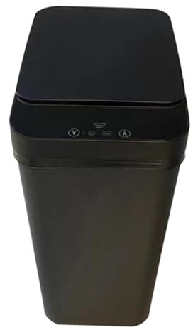 predolo Pattumiera Automatica 15 L, Cestino Automatico, Pattumiere Da Cucina, Pattumiera Senza Contatto Con Coperchio Pattumiera Impermeabile, Distanza Di Rilevamento Di 40 Cm, Nero