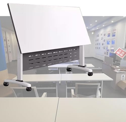 Konferenztisch Besprechungstisch Klappbarer Mobil Konferenztisch/Modern Klappbarer Tisch, Schmal Rechteck Meeting-Seminartisch Mit Geräuscharmen Rädern & Großem Schreibtisch, Business-Tische Für Büro