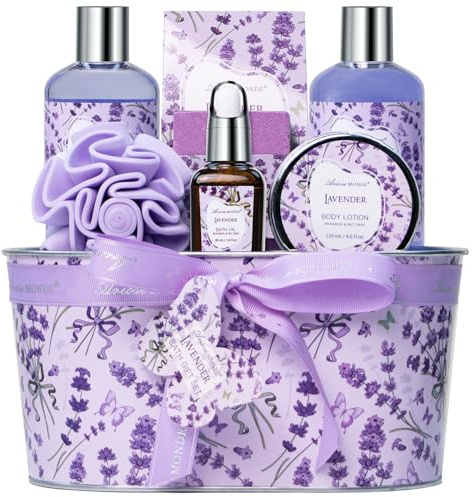 Gifts for Women Lavender Gift Basket for Women Relaxing Bath Gift Basket