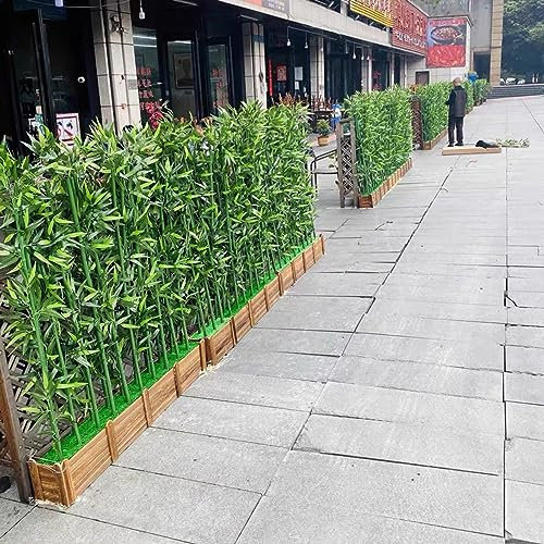 Künstliche Bambuspflanze, kommerzieller Landschaftsbau, künstlicher Bambusbaum, grüner Dekorationszaun für den Innen- und Außenbereich für Garten/Büro/Wohnzimmer/Balkon/Dusche, 3 5 6 7 Fuß h
