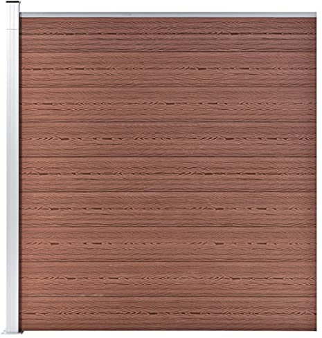 Zaun & Absperrungen, Zaunpaneele/Gartenzaun WPC 175x186cm braun
