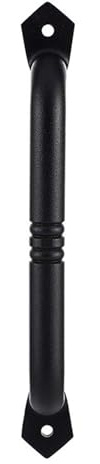 Maniglie per Porte Scorrevoli Nero, Maniglie della Porta Esterna, Maniglia Porta Scorrevole, Maniglie per Porte in Acciaio al Carbonio, per Porte di Legno, Garage e Fienili, Lunghezza Totale 229 mm