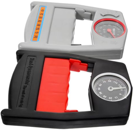 POPETPOP 2stücke Teiliger Handgriff-krafttester Mechanisches Griffstärkegerät Handstärke-messwerkzeug Ergonomischer Handstärketrainer Für Heimgebrauch Präzisionszeiger Langlebigkeit