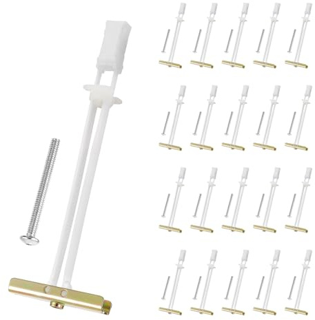20 Pcs Drywall Anchor with Included Bolts for 1/4”-20, Heavy Duty Hollow Drywall Anchors for TV Mounting Kit, Strong Hollow Wall Anchors Holds up to 270lbs Each in 1/2” Drywall, 20 Packs