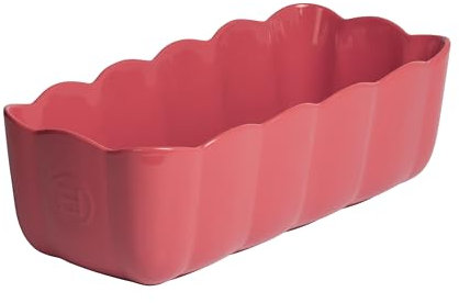 Emile Henry Moule à cake en Céramique, rose, 28, x 13 x 9 cm