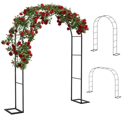Elegantes Rankgitter aus Metall, 3 m x 2,3 m, für Kletterpflanzen, Garten, Terrasse, Outdoor-Dekoration, perfekt für Hochzeitszeremonie