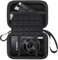 Lacdo Custodia per il trasporto della fotocamera per Canon PowerShot ELPH 360/200/185/180/190/350, Sony Cyber-Shot DSC-W830/WX350/WX500/W810/W800 Digital Camera, Nero+Nero