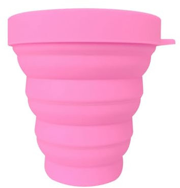 CUAJHNPX gobelet Pliable Tasse Pliante Voyage en Plein Air-rose-150 ML