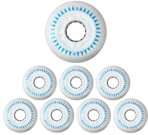 JCCHT 8er-Pack leuchtende Inline-Skate-Räder 62/64/68/70/72/76/80 mm leuchtende Flash-Inline-Skates-Ersatzräder 85A,72mm