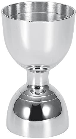 EALRIDV Cocktail Shaker, Stainless Steel Double End Bar Wine Cocktail Jigger 30/60 ml, Messbecher Cocktail, for Bar, Café, Zuhause (Silber)