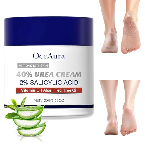 100g Crema Hidratante para Pies, Crema para pies secos y ásperos, Cuidado de los Pie, Nutre y repara los talones, Rápida absorción, Mejora los pies secos y áspero