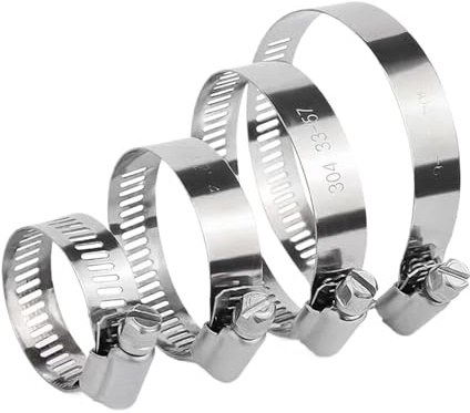 5 stücke 6mm ~ 1400mm Durchmesser Schlauch Klemme Einstellbar 304 Edelstahl Kraftstoff Linie Rohr Clip for Trockner Vent luftkanal Automotive Plumb(400-650mm)