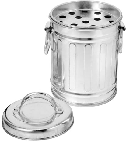 ABOOFAN Outdoor Ashtray with Lid, Vintage Galvanized Bucket Style Windproof Ashtray, Detachable, Large Capacity, Ash Holder for Garden, Bar, Yard