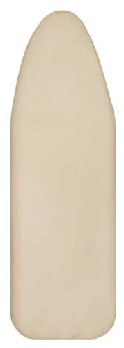 LUKDUNG Copriasse da stiro in cotone, rivestimento per asse da stiro con elastico, adatto per asse da stiro a vapore, 120-125 cm x 35-40 cm, colore cachi