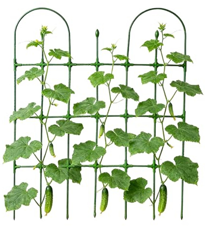 Enrejado para Jardín - Soporte Ajustable y Resistente de 90 x 120 cm - Espaldera Exterior para Enredaderas - para Pepino Tomate UVA Rosal Enredaderas