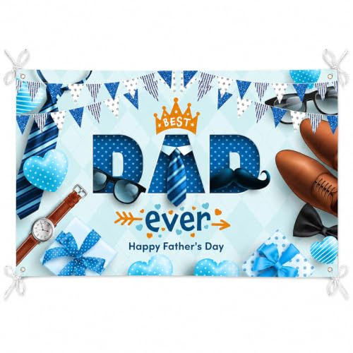 Grande Banner per Festa del Papà - 180x110 cm, Perfetto per Giardini, Cortili e Finestre - Decorazione per Festa del Papà, Facile da Appendere e Duratura