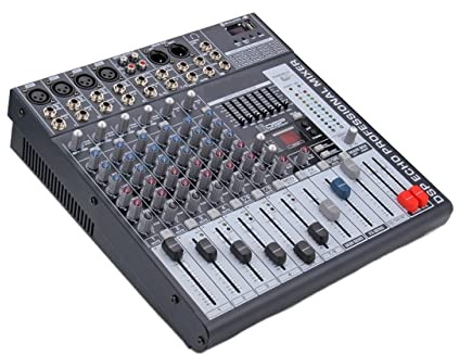 Mélangeur audio, Carte son contrôleur dj table de mixage 8 canaux avec effet 24 DSP USB XLR Jack entrée auxiliaire