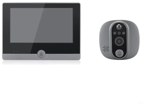 Tidgel Telecamera spioncino da 4,3 pollici, spioncino digitale HD 1080P, sensore di movimento PIR, per Alexa compatibile, batteria 5000 mAh, accessori per porte