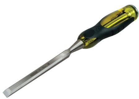 Stanley FatMax Beitel, 8mm Klingenbreite, Thru-Thang-Klinge, Stahl-Schlagkappe, Griff mit Weichstoffeinsätzen, 0-16-252