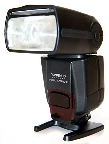 YONGNUO YN560-III-USA Speedlite Flash with Integrated 2.4-GHz Receiver for Canon, Nikon, Pentax, Olympus, GN58, US Warranty (Black)