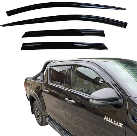 AUTO CLOVER Wind Deflectors Set for Toyota Hilux 2016+ Double Cab (4 pieces)