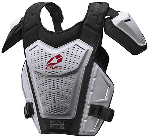 EVS Sports Revo 5 Roost Deflector | Lightweight Chest & Back Protection | Impact Shield for Motocross & Off-Road | Large / X-Large | White