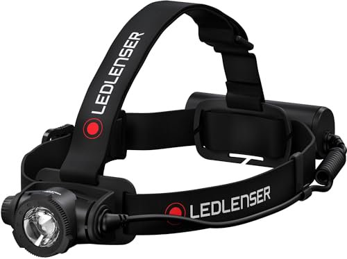 Ledlenser H7R Core Torcia frontale LED, 1200 lumen, ricaricabile con batteria al litio, impermeabile IP67, dimmerabile, Const. Light, portata luminosa di 260m, cavo di ricaricamagnetico USB