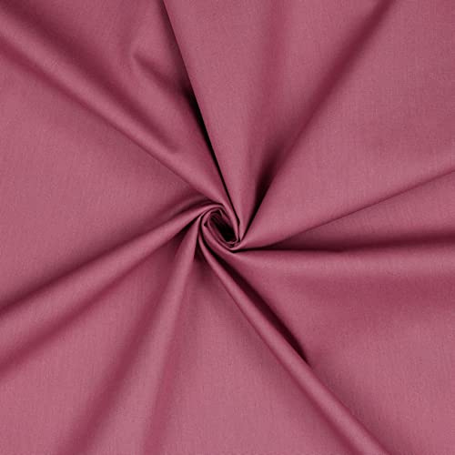 VmG-Store Baumwollstoff Uni 100% Baumwolle Oeko-Tex Meterware ab 50cm über 70 Farben zur Auswahl (069 Mauve, 100 x 148cm)
