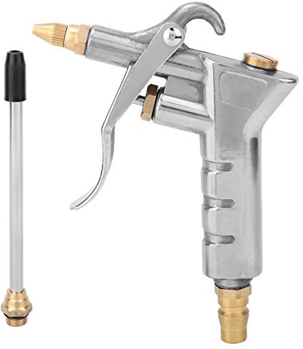 Druckluftpistole Luftpistole mit 4 Düsen, Schnellkupplung Druckluft Zubehör, Schnellkupplung Druckluft, Pneumatische Luftkompressor Reinigungswerkzeug für Industrielle Reinigungsprozesse