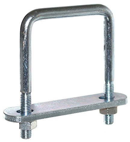 2x U-Bügel mit Gegenplatte 100mm x 83mm Breite Zurrbügel M10 Bügelschraube Gewindebügel Bügelschelle Dachbox Deichselbox Neu Old-Harvest®