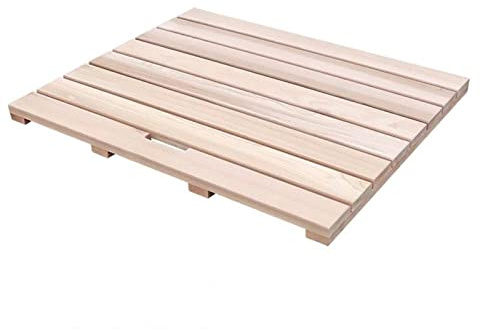 KDDEON Tappeto per Piedi per Pavimento Doccia Naturale,Pedana Doccia Antiscivolo in bambù,Accessori da Bagno in bambù,Design a Doghe,per Una Facile Conservazione,con Drenaggio (40x60cm/16x24in)