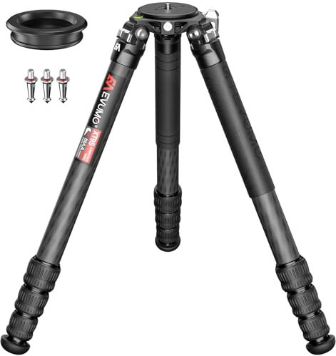 EVUMO Stativ Carbon 165cm, 10x Reisestativ aus Kohlefaser, Tripod Carbon Fiber mit Magnetische Winkelverstellung, Kamera Stativ Mit 40mm Rohr, Fotostativ, Video Stative für Fotografie, 40kg Tragkraft