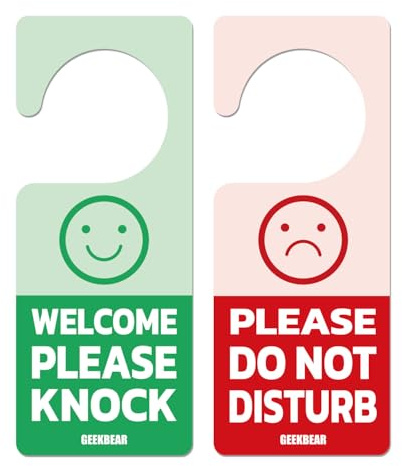 Do Not Disturb Door Hanger Sign (01. Smile)