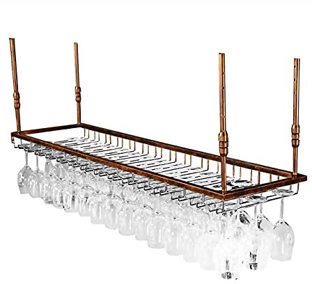 Flower holder,Ceiling Floating Shelf Ceiling Wine Glass Rack - Vintage Wrought iron Goblet Cup Holder, Industrial Adjustable Bar Wall Hanging Wine Rack for Kitc