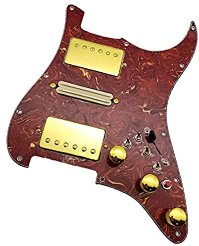 HSH Loaded Prewired Schlagbrett-Set, Multifunktional, Alnico 5 Tonabnehmer, Passend Für Gitarren-DIY-Teile vorverdrahtetes Pickguard-Set