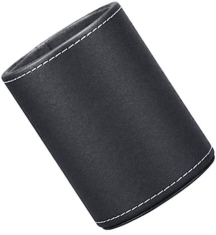 NUOBESTY Eleganter Runder Leder Stiftehalter Mit Feiner Verarbeitung Und Glatten Kanten Langlebiger Pen Storage Bucket Für Büro Schule Und Zuhause Vielseitig Für Stifte Pinsel Und Brillenha
