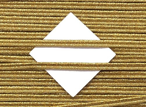 5 m Soutache 4 mm Lurex Gold für Uniformen