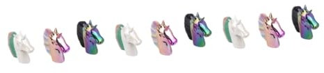 Ipetboom 9pcs Nail Cleaning Brush Unicorn Molding Brush for Nail Cleaning Use Art Accessories and Manicure Tools