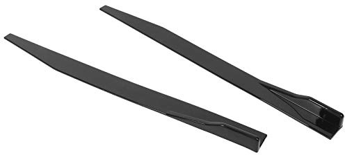 Ausla Universal Car Side Skirt Splitters, 120cm Glossy Black Winglet Diffuser Rocker Extensions, 2-Piece Set for All Vehicles