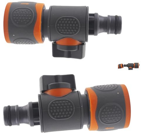 GHYJHS 2 PCS Quick Release in Line Shut Off Valve Professional Hose Pipe Connector Valve Hose Connector On/Off Valve Adapter for Garden Hose Pipe