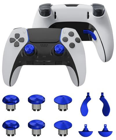 Baguettes en métal pour manette PS5 Edge, 4 boutons de déclenchement arrière pour manette PS5 Dualsense, accessoires 14 en 1 pour manette PS5 Edge Manette analogique