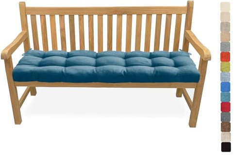 Lsjoaw Bankauflage Bankkissen 100X50X8CM Sitzauflage Sitzkissen Bank Bankpolster Sitzpolster Auflage für Gartenbank Sitzbank & Hollywoodschauke Outdoor/Indoor,Color#29 Nebelblau