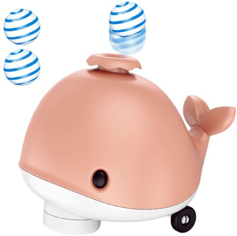 Electric Whale Floating Ball Toys, Whale Floating Interactive Cat Toy, 2-In-1 Electric Stimulating Cat Plaything, Marine Powered Levitating Sphere Gadget, Flexible Wheels, Music Feature